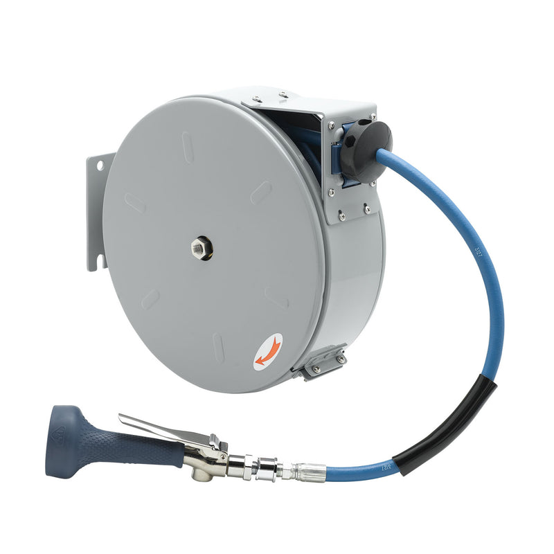 T&S Brass B-7222-C08H Enclosed Epoxy Coated Reel - High-Flow Valve