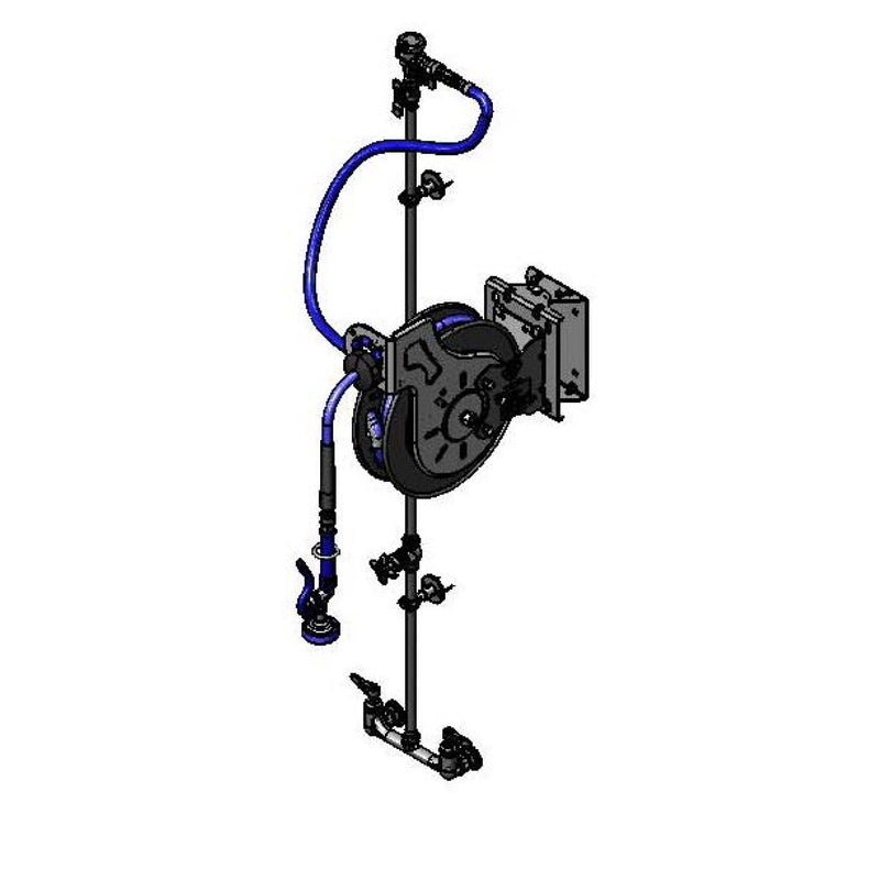 T&S Brass B-7232-U01WS1E Hose Reel System - 35' Open Reel, VB & EasyInstall Bracket (Type 1)