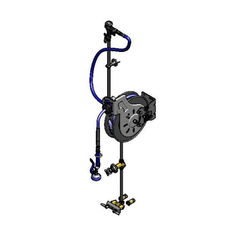 T&S Brass B-7232-U01XS3 Hose Reel System - 35' Open Reel, VB & Exposed Utility Piping