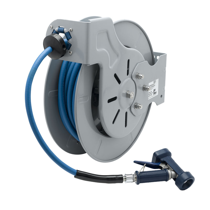 T&S Brass B-7242-02 Open 50' Hose Reel Station - Rear Trigger Water Gun
