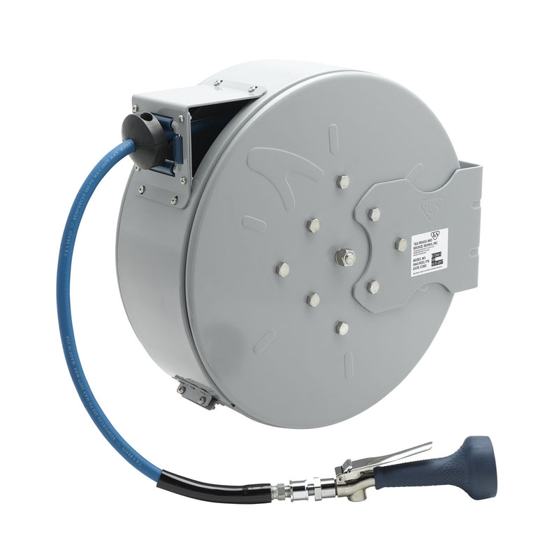 T&S Brass B-7242-C08H Enclosed 50' Hose Reel Station - High-Flow Spray Valve