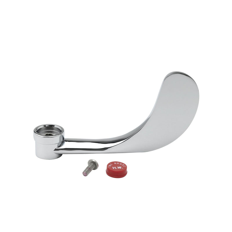 T&S Brass B-WH4H-AM 4 Inch Wrist Action Handle - Antimicrobial Hot Index Red ADA Compliant