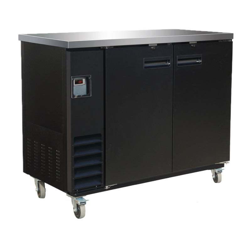 Serv-Ware 49" 2-Door Back Bar Cooler - Solid Door Commercial Refrigerator