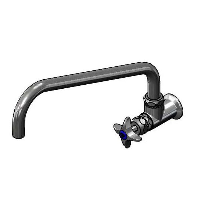 T&S Brass BF-0299-16 Single Wall Mount Big-Flo Faucet - 16" Swing Nozzle & 00LL Elbow