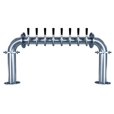 Micro Matic BG-U-8KR 40-3/4 Inch Countertop Glycol Cooled Draft Beer Tower Stainless Steel with 8 Faucets