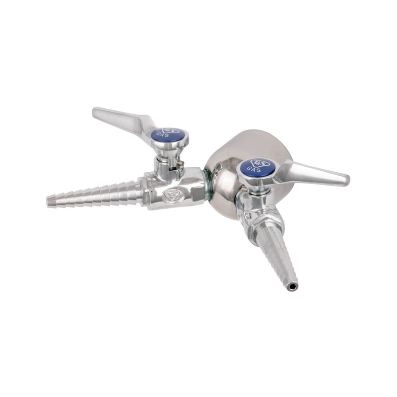 T&S Brass BL-4250-02 Lab Double Panel Flange - Two Hose Cocks & 3/8" NPT