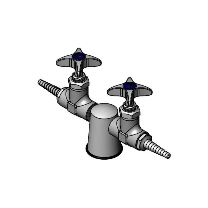 T&S Brass BL-4300-02 Lab Turret w/ (2) Gas Valves - 180°