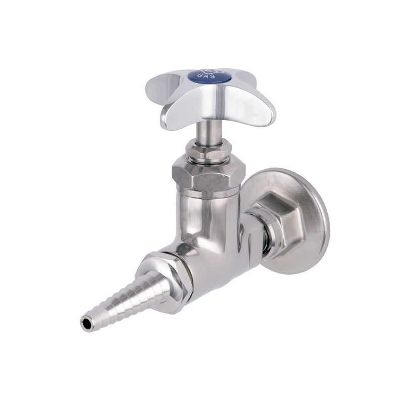 T&S Brass BL-4350-01 Lab Panel Flange - Straight Stop & Serrated Tip Outlet