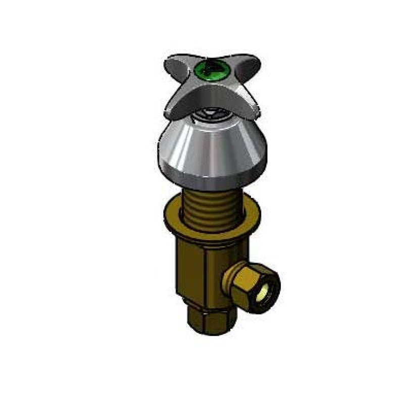T&S Brass BL-4507-02 Concealed Lab Valve - 1/2" NPT Side Outlet & 4-Arm Handle