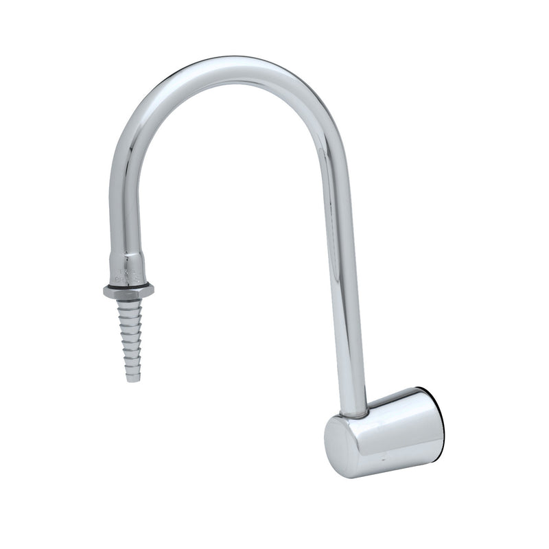 T&S Brass BL-4750-07 Lab Panel Turret - Rigid Gooseneck & Serrated Tip Outlet