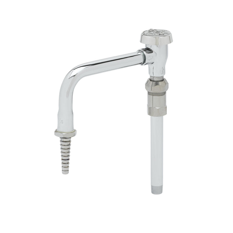 T&S Brass BL-5560-02 Gooseneck Spout with Vacuum Breaker - Swivel Body & Serrated Tip