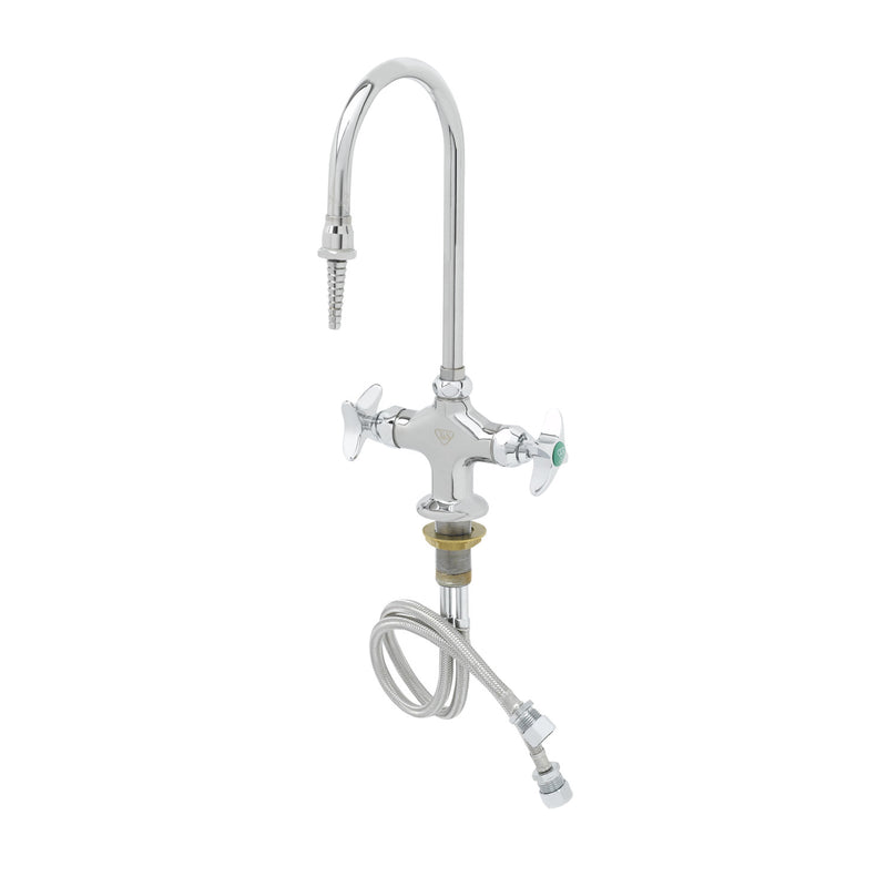 T&S Brass BL-5700-01 Lab Mixing Faucet - Swivel/Rigid Gooseneck & Serrated Tip