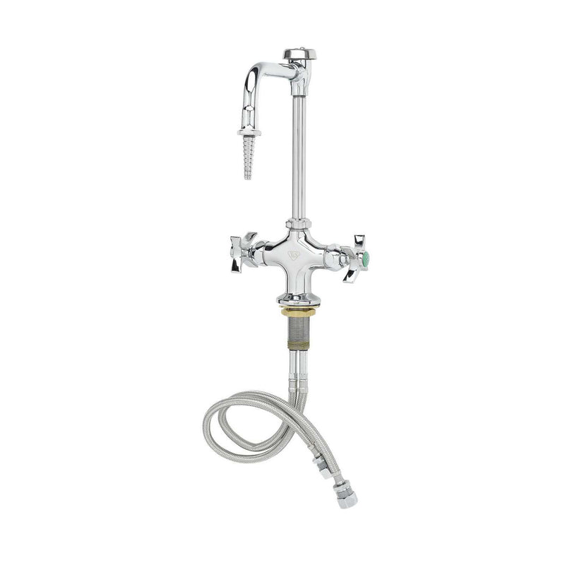 T&S Brass BL-5700-08 Lab Mixing Faucet - Rigid Vacuum Breaker Nozzle & Serrated Tip