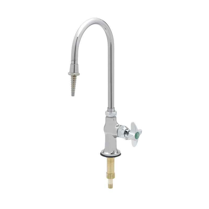 T&S Brass BL-5705-01 Single Temp Deck Mount Lab Faucet - 6" Swivel/Rigid Spout & Serrated Tip