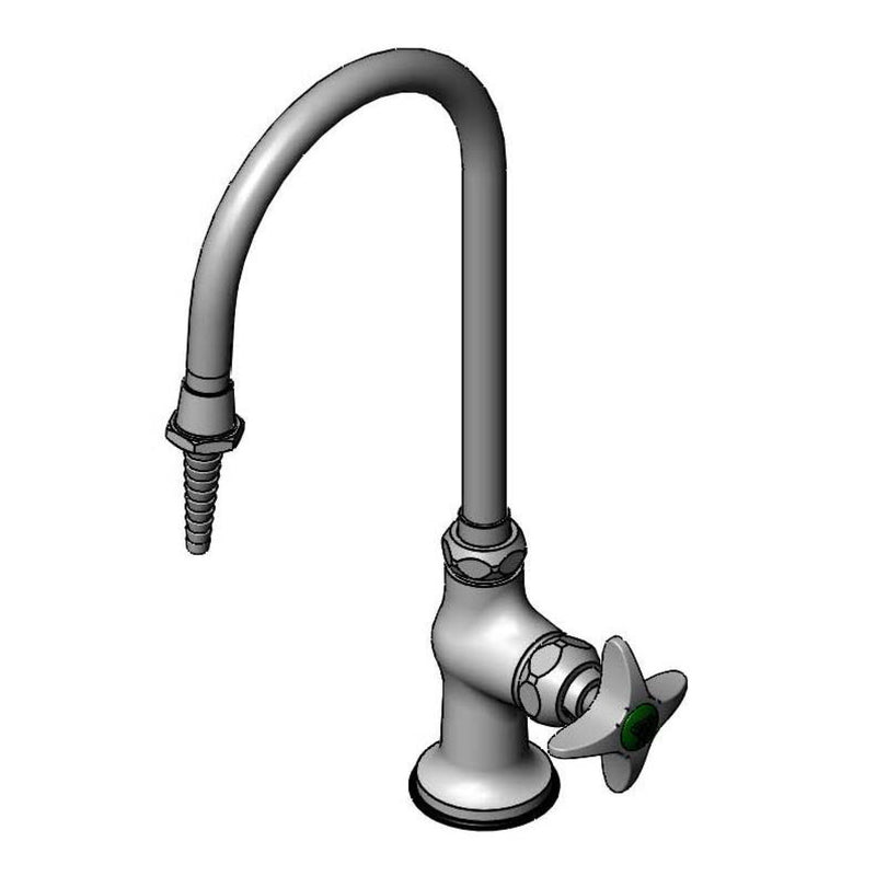 T&S Brass BL-5709-01 Single Temp Lab Faucet - Swivel/Rigid Gooseneck & Serrated Tip