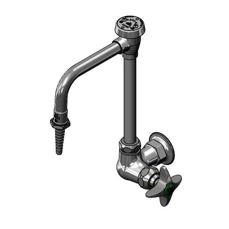 T&S Brass BL-5710-07 Wall Mount Lab Faucet - Vacuum Breaker & Serrated Tip