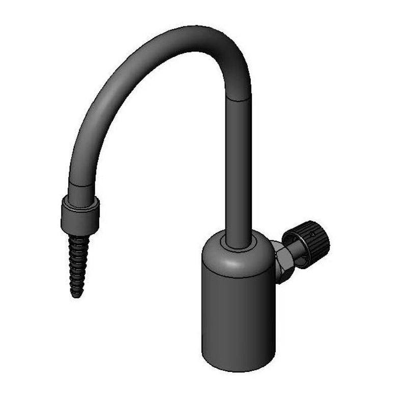 T&S Brass BL-9505-02 PVC Lab Faucet - Single Control, Rigid Spout & 1/2" NPT Inlet
