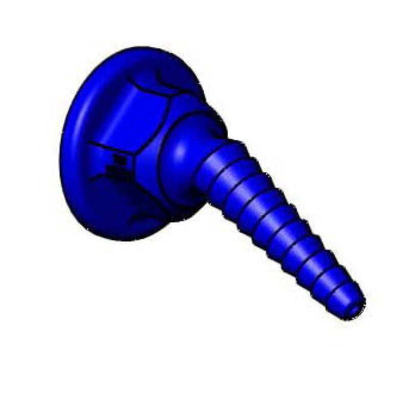T&S Brass BL-9550-01BLU Panel Flange & Angled Tip - Blue