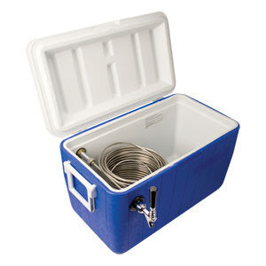 Micro Matic CB481B 48 Quart Ice Water Coil Draft Beer Cooler with Faucet