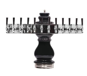 Micro Matic CT400E-12KR Width 12 Faucets Glycol Cooled Draft Beer Tower Ceramic