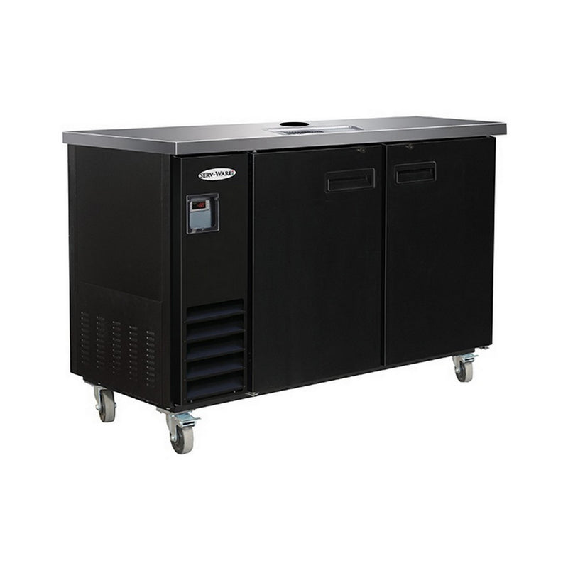 Serv-Ware 49" Direct Draw Kegerator, 2-Kegs Commercial Under-Bar Keg Cooler