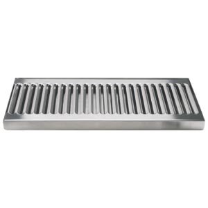 Micro Matic DP-120 12 Inch Drip Tray Trough Surface Mount Stainless Steel with Louvered Screen