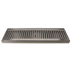 Micro Matic DP-120D-18 18 Inch Drip Tray Trough Surface Mount Stainless Steel with Drain