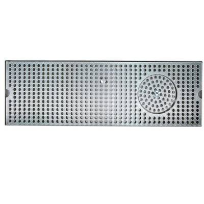 Micro Matic DP-120D-20GR 20 Inch Integral Glass Rinser Drip Tray Trough Stainless Steel