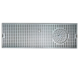 Micro Matic DP-120D-24GR 24 Inch Integral Glass Rinser Stainless Steel Drip Tray