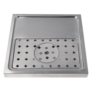 Micro Matic DP-1604 15-3/4 Inch Surface Mount Drip Tray Stainless Steel for 1-2 Faucets