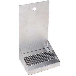 Micro Matic DP-321D-1 8 Inch Drip Tray Trough Wall Mount Stainless Steel with Drain