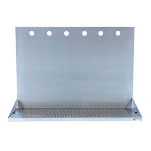 Micro Matic DP-322ELD-6-18 24 Inch Stainless Steel Wall Mount Drain Tray with 6 Holes