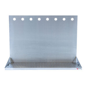 Micro Matic DP-322ELD-8-18 24 Inch Wall Mount Drain Tray Stainless Steel with 8 Holes