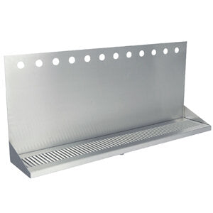 Micro Matic DP-332ELD-12-3 36 Inch Drip Tray Trough Wall Mount Stainless Steel with Drain