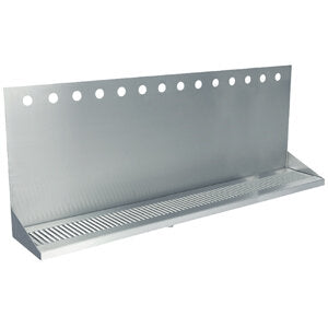 Micro Matic DP-332ELD-14-3 48 Inch Wall Mount Drip Tray Trough Stainless Steel with Drain