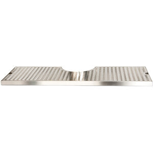 Micro Matic DP-734D 18 Inch Drip Tray Trough Surface Mount Stainless Steel with Drain