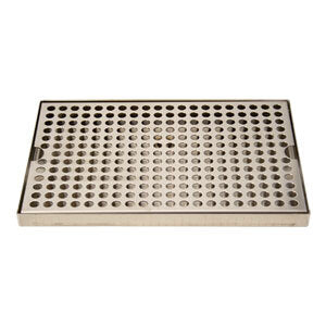 Micro Matic DP-820D-12 12 Inch Drip Tray Trough Surface Mount Stainless Steel with Perforated Screen