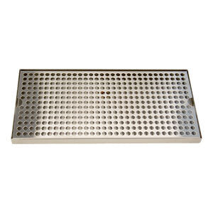 Micro Matic DP-820D-16 16 Inch Drip Tray Trough Surface Mount Stainless Steel with Perforated Screen