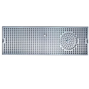 Micro Matic DP-820D-24GR 24 Inch Drip Tray Trough Surface Mount Stainless Steel with Perforated Screen