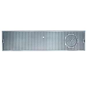 Micro Matic DP-820D-30GR 30 Inch Drip Tray Trough Surface Mount Stainless Steel with Integral Glass Rinser
