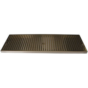 Micro Matic DP-820DSSPVD-24 24 Inch Drip Tray Trough with Perforated Brass Screen Stainless Steel