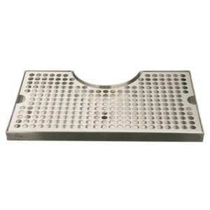 Micro Matic DP-920 12 Inch Drip Tray Trough Surface Mount Stainless Steel with Perforated Screen