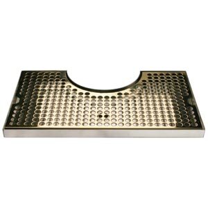Micro Matic DP-920SSPVD 12 Inch Stainless Steel Drip Tray Trough with PVD Brass Screen