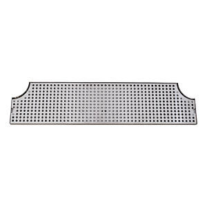 Micro Matic DP-MET-H-34-Z 34 Inch Drip Tray Trough Surface Mount Stainless Steel with Cutouts