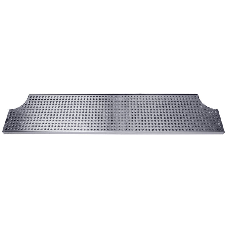 Micro Matic DP-MET-H-40-Z 40 Inch Surface Mount Drip Tray Trough Stainless Steel with Cutouts