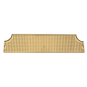 Micro Matic DP-MET-H-PVD-28-Z 28 Inch Drip Tray Trough Surface Mount Stainless Steel with Perforated Brass