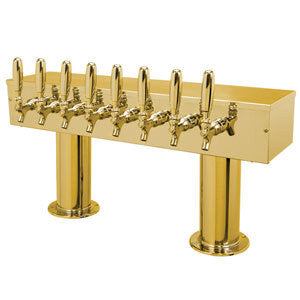 Micro Matic DPT48PVD 30 Inch Air Cooled Draft Beer Tower with Brass Finish
