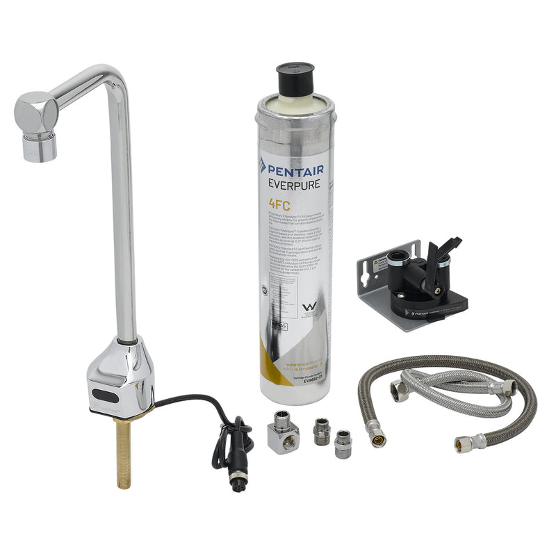 T&S Brass EC-1210-12-WFK ChekPoint Sensor Glass/Bottle Filler & Water Filtration Kit - 12" Clearance