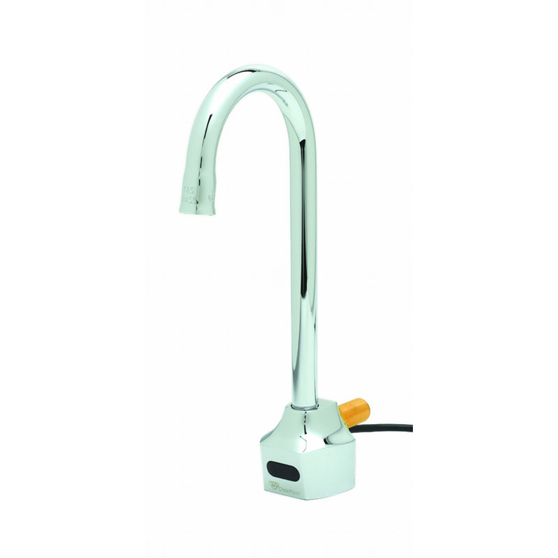 T&S Brass EC-3101-XP-LF10 ChekPoint Sensor Gooseneck Faucet - 1.0 GPM Rigid Plain-End Spout