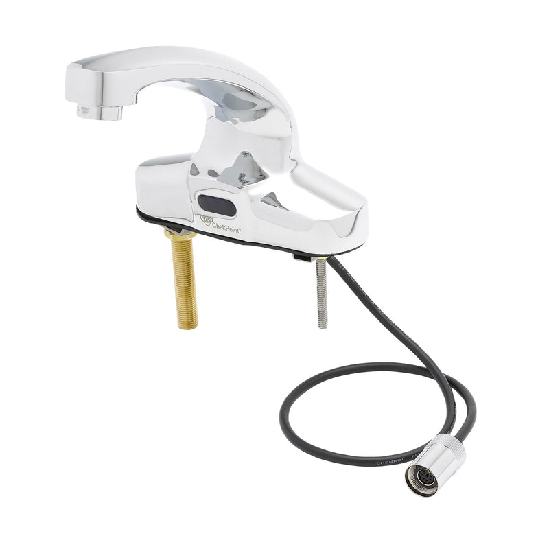 T&S Brass EC-3104-VF05 ChekPoint 4" Deck Mount Sensor Faucet - Cast Spout & 0.5 GPM VR Spray